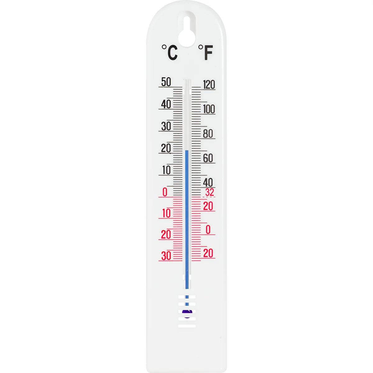 Universaalne valge termomeeter (-30 °C kuni +50 °C) 20 cm