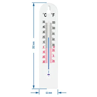 Universaalne valge termomeeter (-30 °C kuni +50 °C) 20 cm – photo 2
