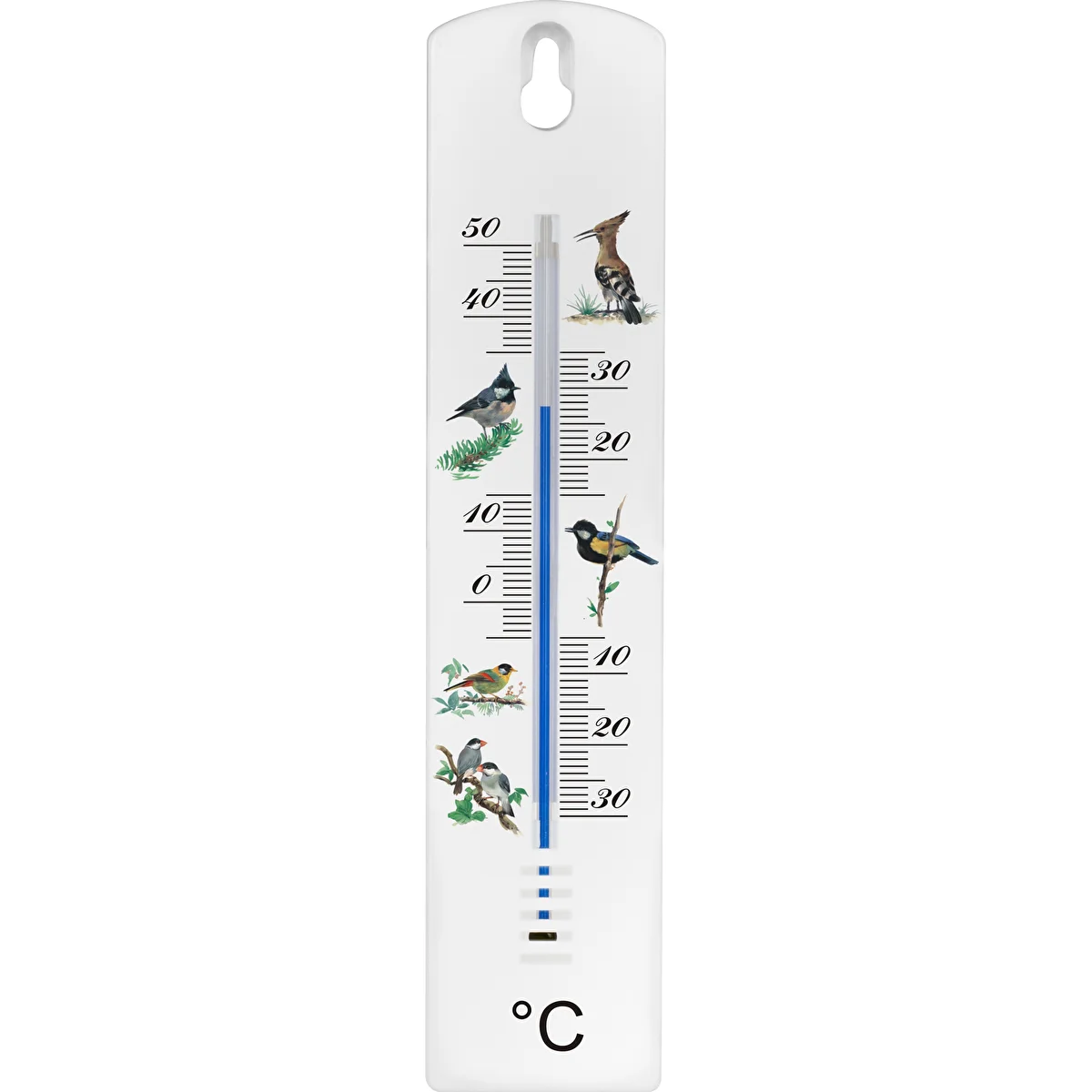 Universaalne termomeeter kujundusega - linnud (-30°C kuni +50°C) 20 cm