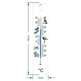 Universaalne termomeeter kujundusega - linnud (-30°C kuni +50°C) 20 cm – photo 2