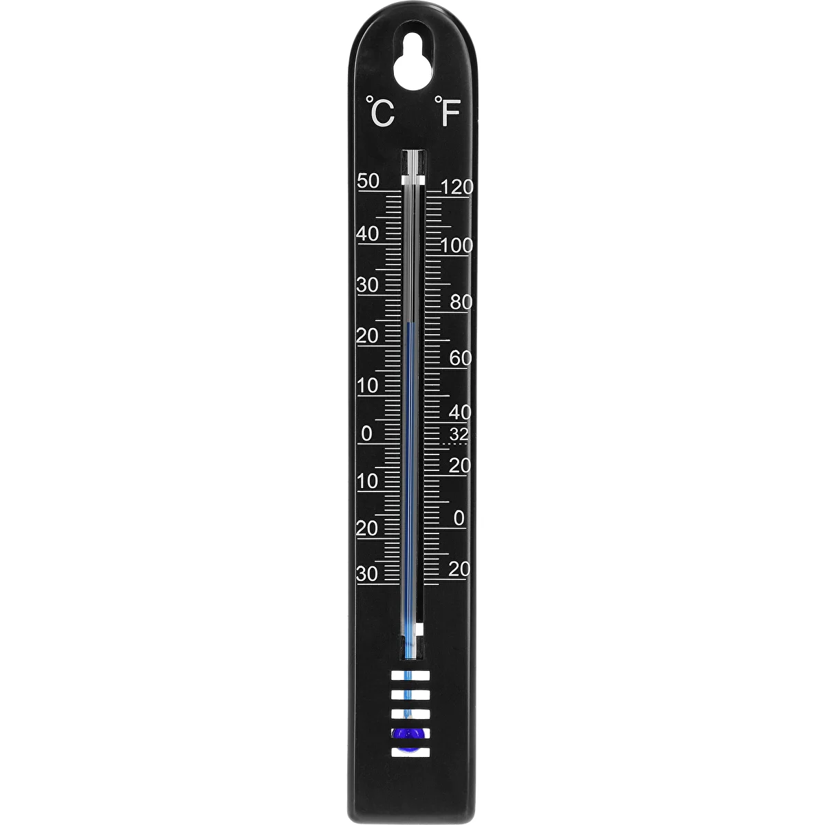 Universaalne termomeeter (-30 kuni +50 °C), 17 cm, must