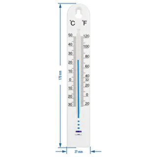 Universaalne termomeeter (-30 kuni +50 °C), 17 cm, valge – photo 2