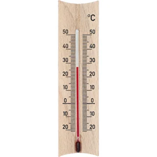 Puidust toatermomeeter (-20 kuni +50 °C), helepruun, 15 cm