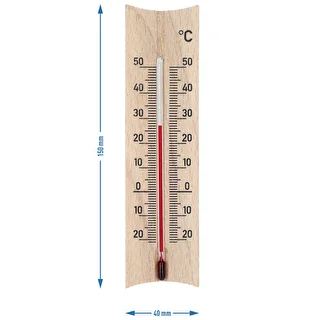 Puidust toatermomeeter (-20 kuni +50 °C), helepruun, 15 cm – photo 5