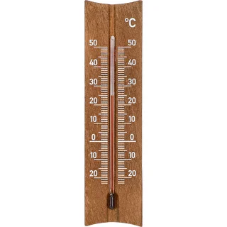Puidust toatermomeeter (-20 kuni +50°C), tumepruun, 15cm