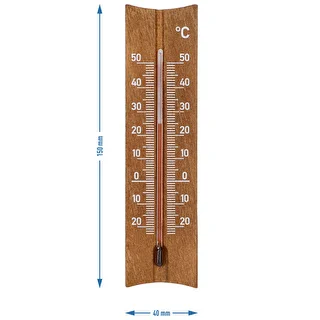 Puidust toatermomeeter (-20 kuni +50°C), tumepruun, 15cm – photo 5