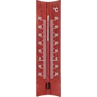 Puidust toatermomeeter (-20 kuni +50 °C), mahagonivärvi, 15 cm