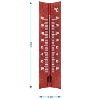 Puidust toatermomeeter (-20 kuni +50 °C), mahagonivärvi, 15 cm – photo 5