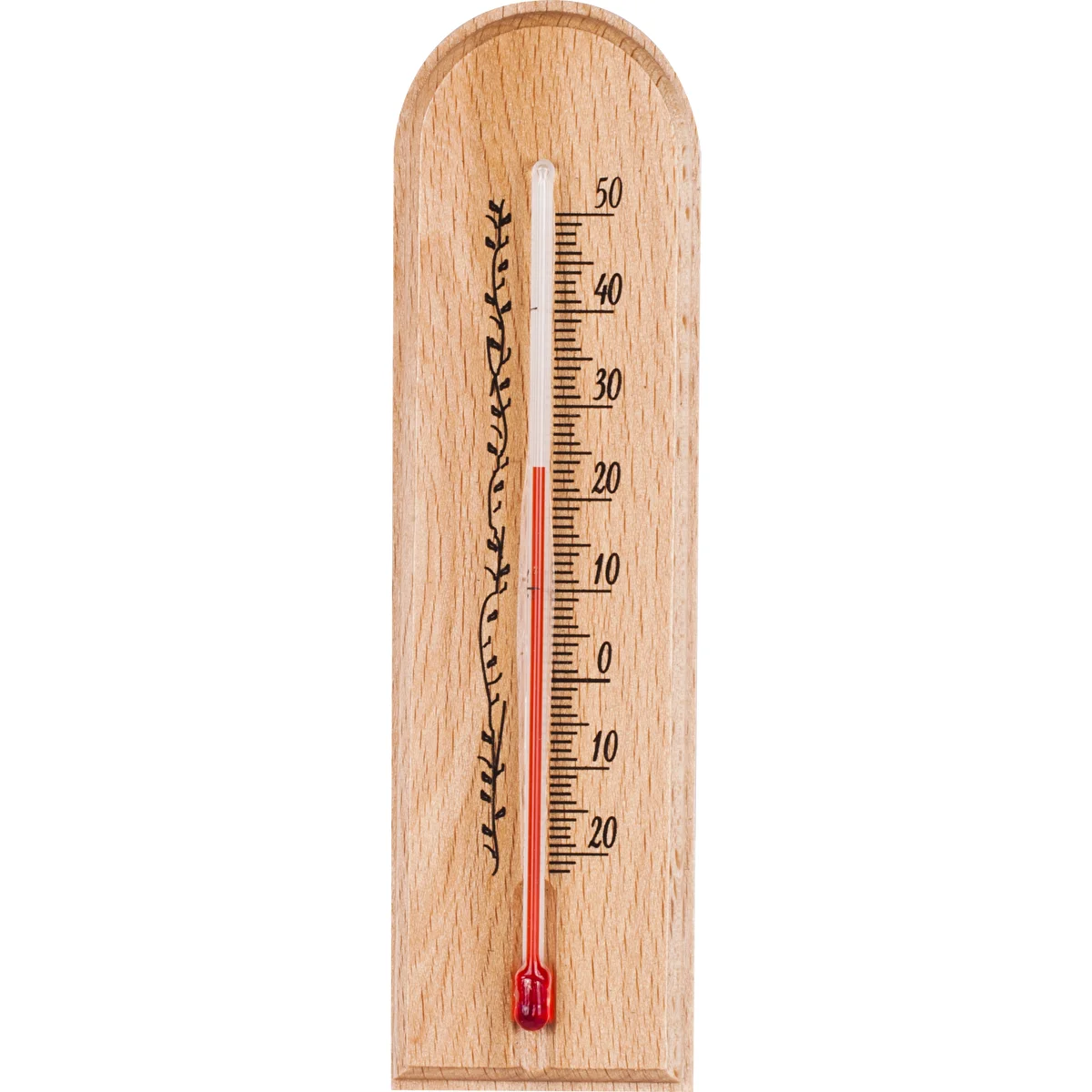 Toatermomeeter mustriga (-20°C kuni +50°C) 15 cm
