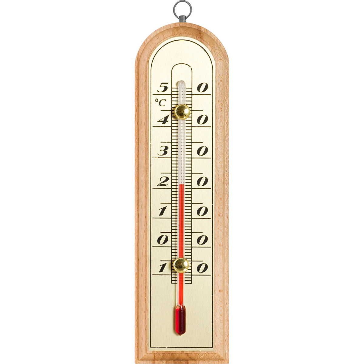 Toatermomeeter kuldse skaalaga (-10 °C kuni +50 °C) 16 cm
