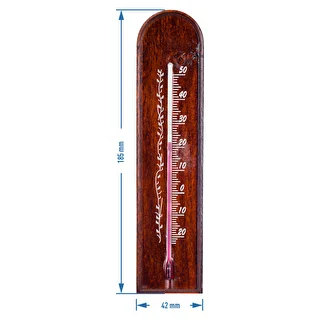 Mustriga toatermomeeter (-20°C kuni +50°C) 18 cm assortii – photo 3