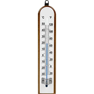 Valge skaalaga toatermomeeter (-30°C kuni +50°C) 20 cm