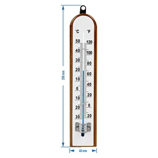 Valge skaalaga toatermomeeter (-30°C kuni +50°C) 20 cm – photo 2