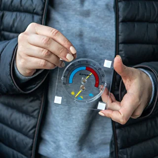 Universaalne termomeeter hügromeetriga, läbipaistev, isekleepuv (-50 °C kuni +50 °C) – photo 5