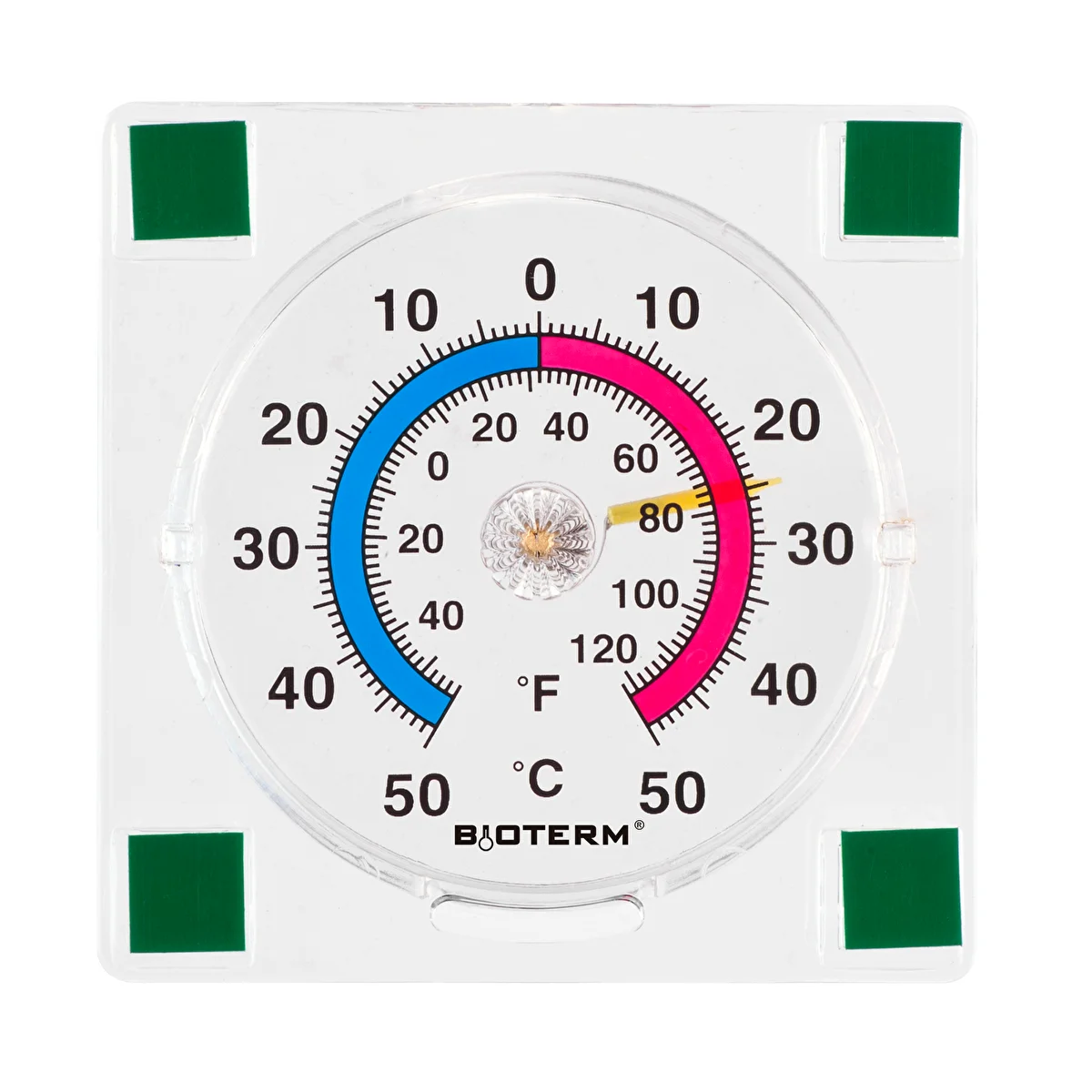 Läbipaistev universaalne iseliimuv termomeeter (-50 °C kuni +50 °C)