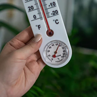 Universaalne valge hügromeetriga termomeeter (-20°C kuni +50°C) 25cm – photo 4