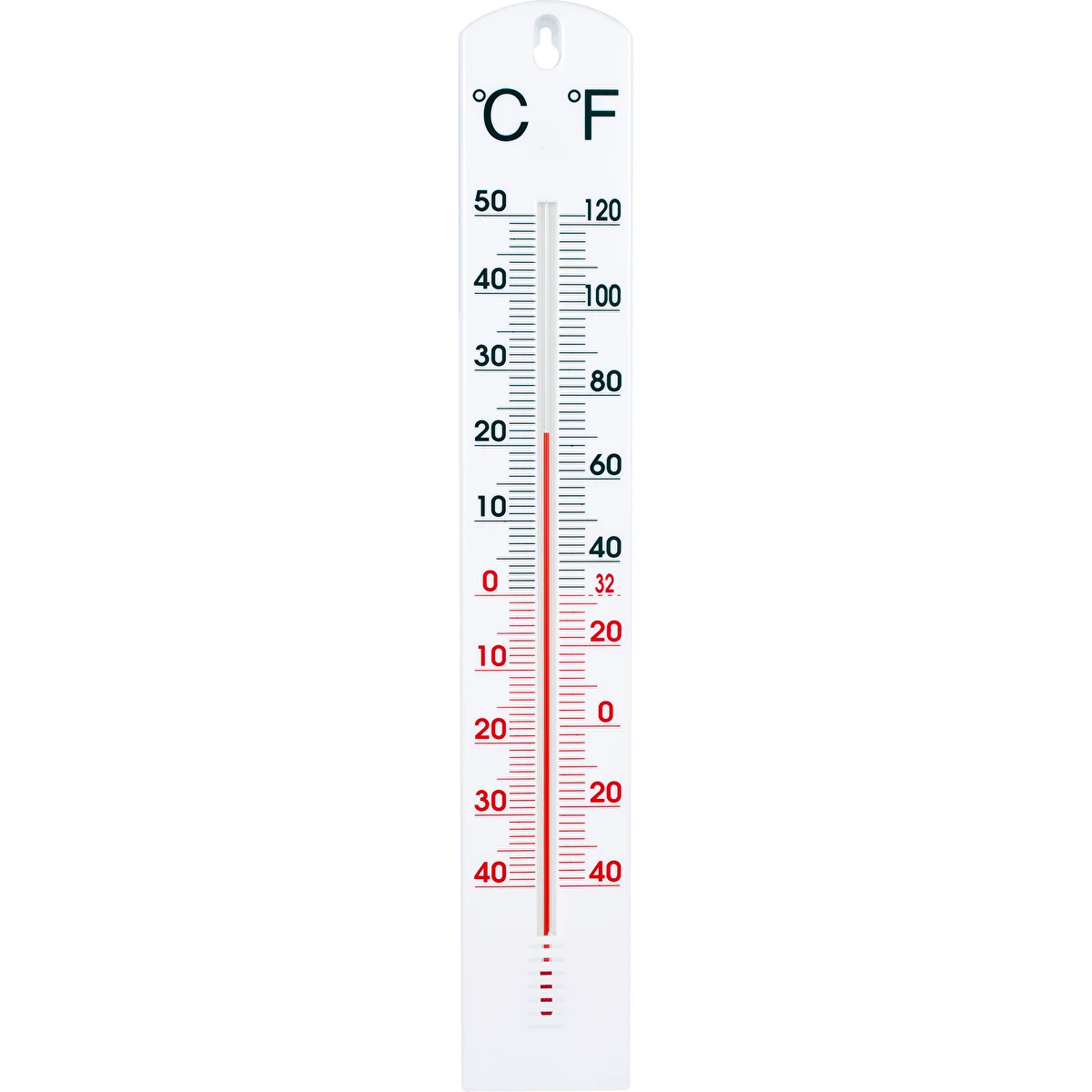 Universaalne valge termomeeter (-40°C kuni +50°C) 40 cm