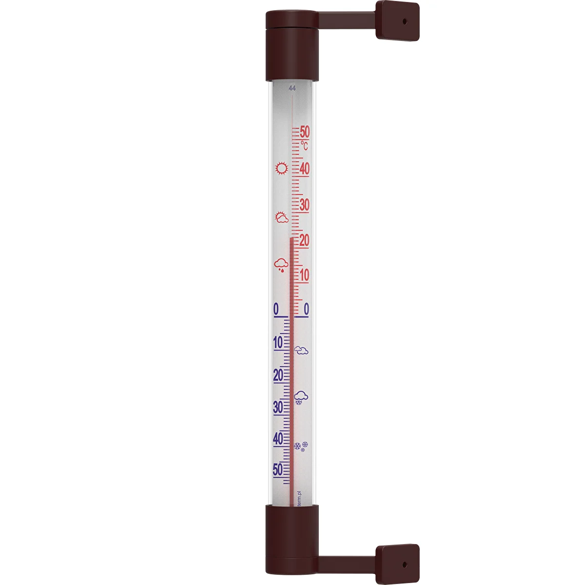 Pruun välistermomeeter (-50°C kuni +50°C) 22 cm