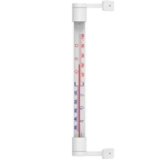 Valge välistermomeeter (-50 °C kuni +50 °C) 22 cm