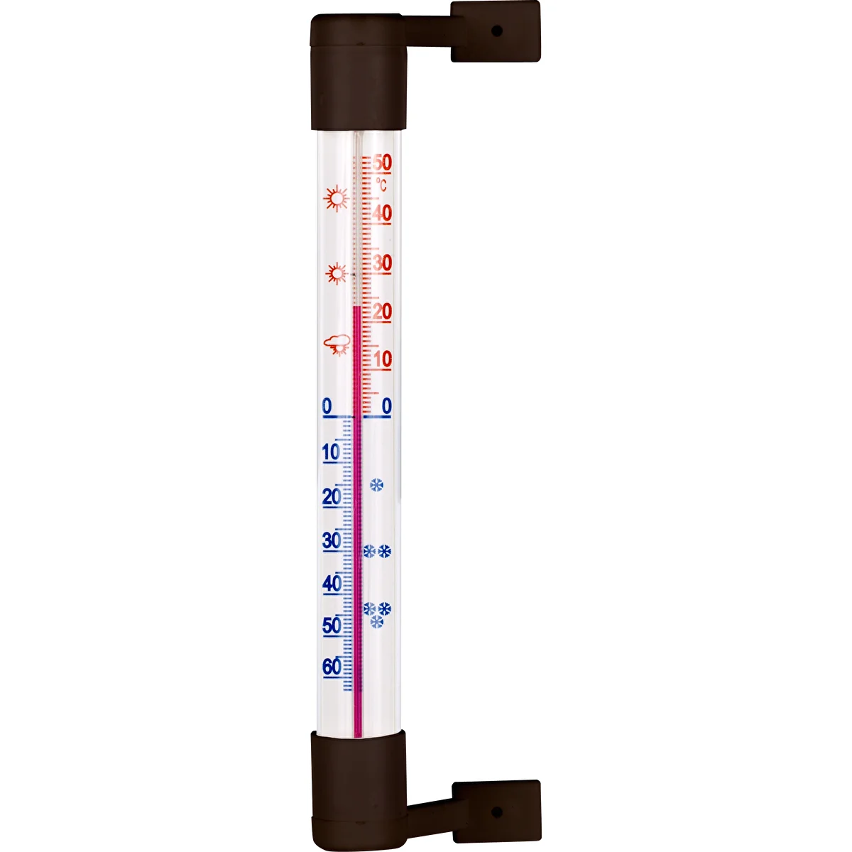 Pruun välistermomeeter (-50°C kuni +50°C) 18 cm