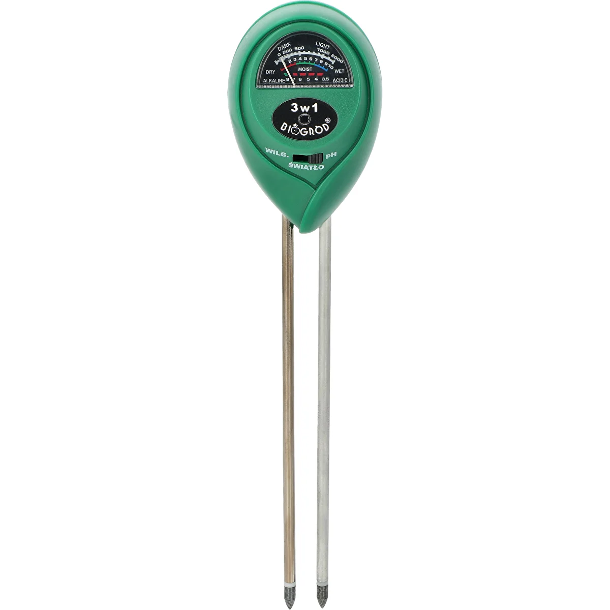 Pinnase tester 3-ühes - pH, niiskus, päikesevalgus