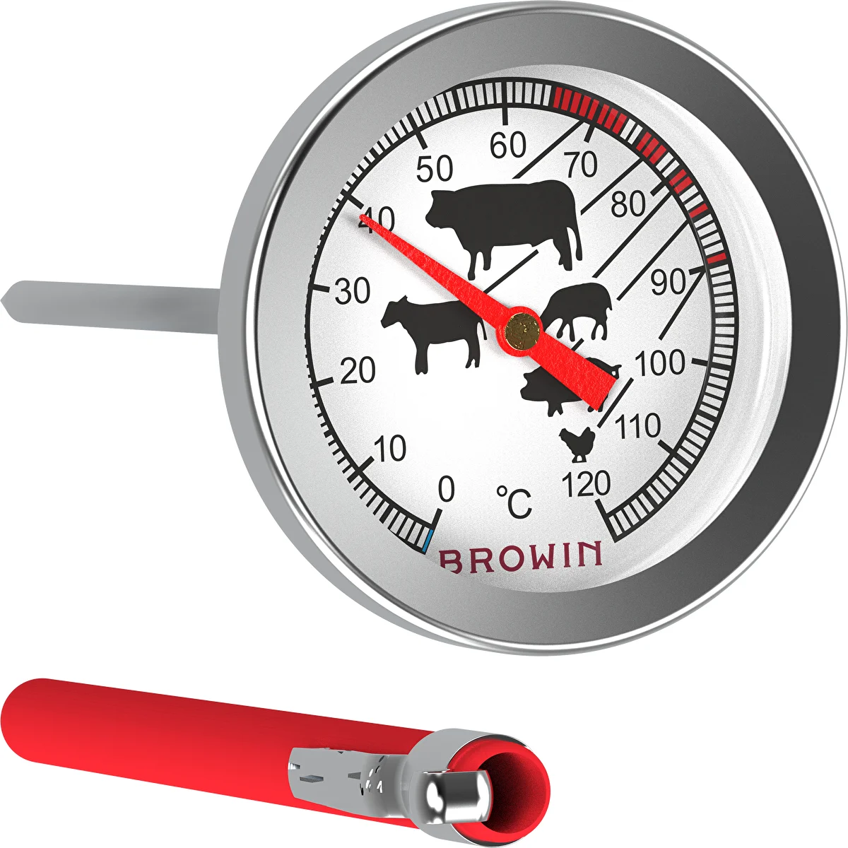 Liha küpsetustermomeeter (0 °C kuni +120 °C) 12,5 cm