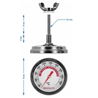 Grilli ja BBQ termomeeter, 50 kuni +500 °C, bimetalliline, 5,3 cm – photo 7