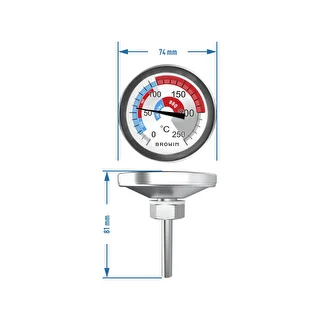 Suitsuahju ja BBQ termomeeter (0 °C kuni +250 °C) 5,7 cm – photo 6