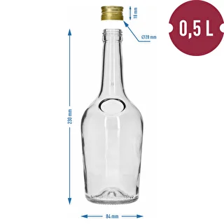 GLORIA pudel 0,5 l, kuldse keeratava korgiga fi 28, 1 tk – photo 6