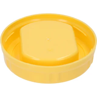 TO plastist kaas fi 100 mm, kollane, käepidemega, klaaspurkidele – photo 2