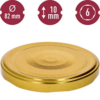 Kuldne twist-off purgikaas fi 82/6 - 10 tk. – photo 2