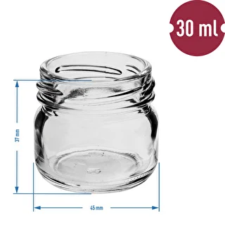Twist-off purk 30 ml värvilise kaanega fi 43 - 10 tk. – photo 4