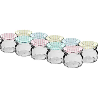 Twist-off purk 30 ml värvilise kaanega fi 43 - 10 tk.