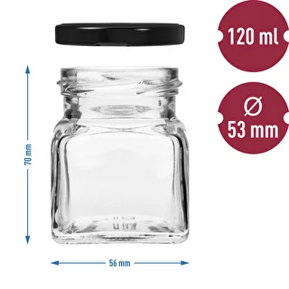 Twist-off purk 120 ml – Cztery kąty fi 53 musta kaanega, 6 tk – photo 6