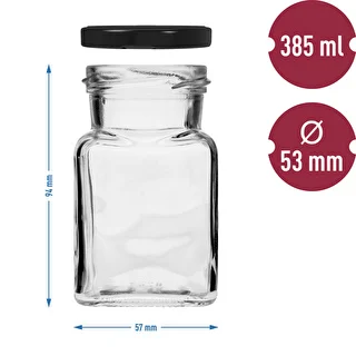 Twist-off purk 150 ml Cztery kąty fi 53 musta kaanega, 6 tk – photo 6