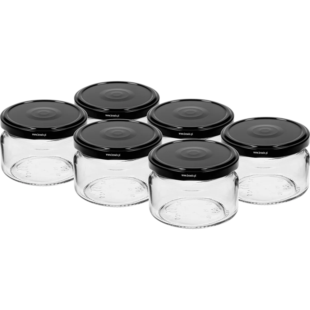 Madal purk 200 ml - musta kaanega fi 82/6, 6 tk.