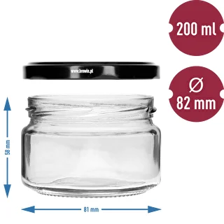 Madal purk 200 ml - musta kaanega fi 82/6, 6 tk. – photo 5
