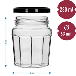 Purk Konfitura 230 ml musta kaanega fi63/4 - 6 tk – photo 8