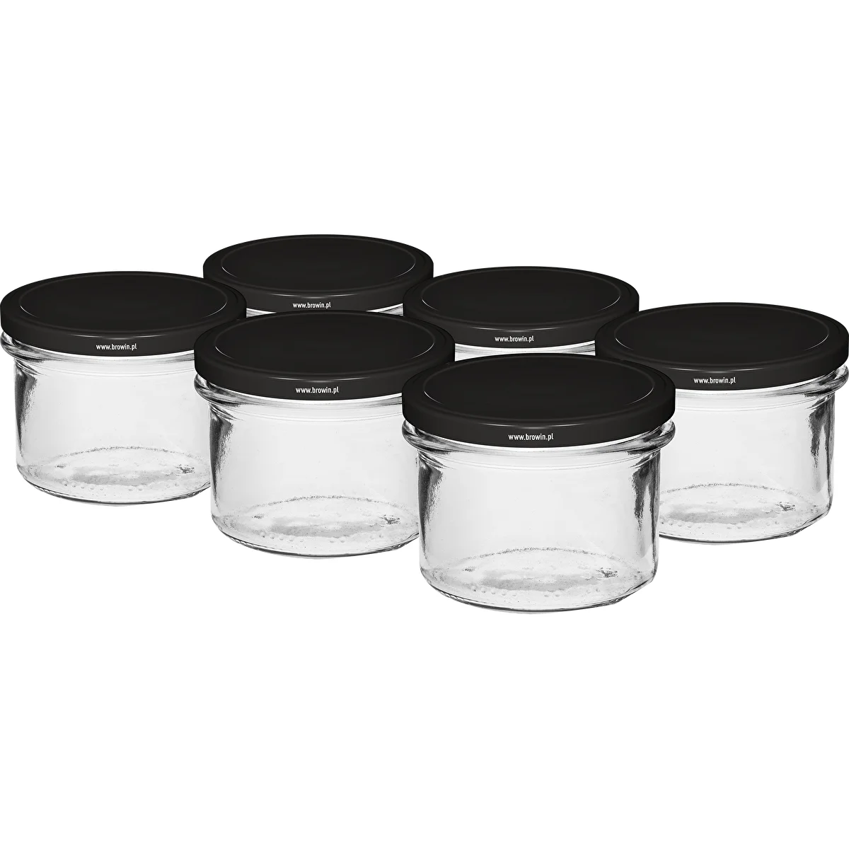 Sirge purk 235 ml (fi82) musta keeratava kaanega, 6 tk