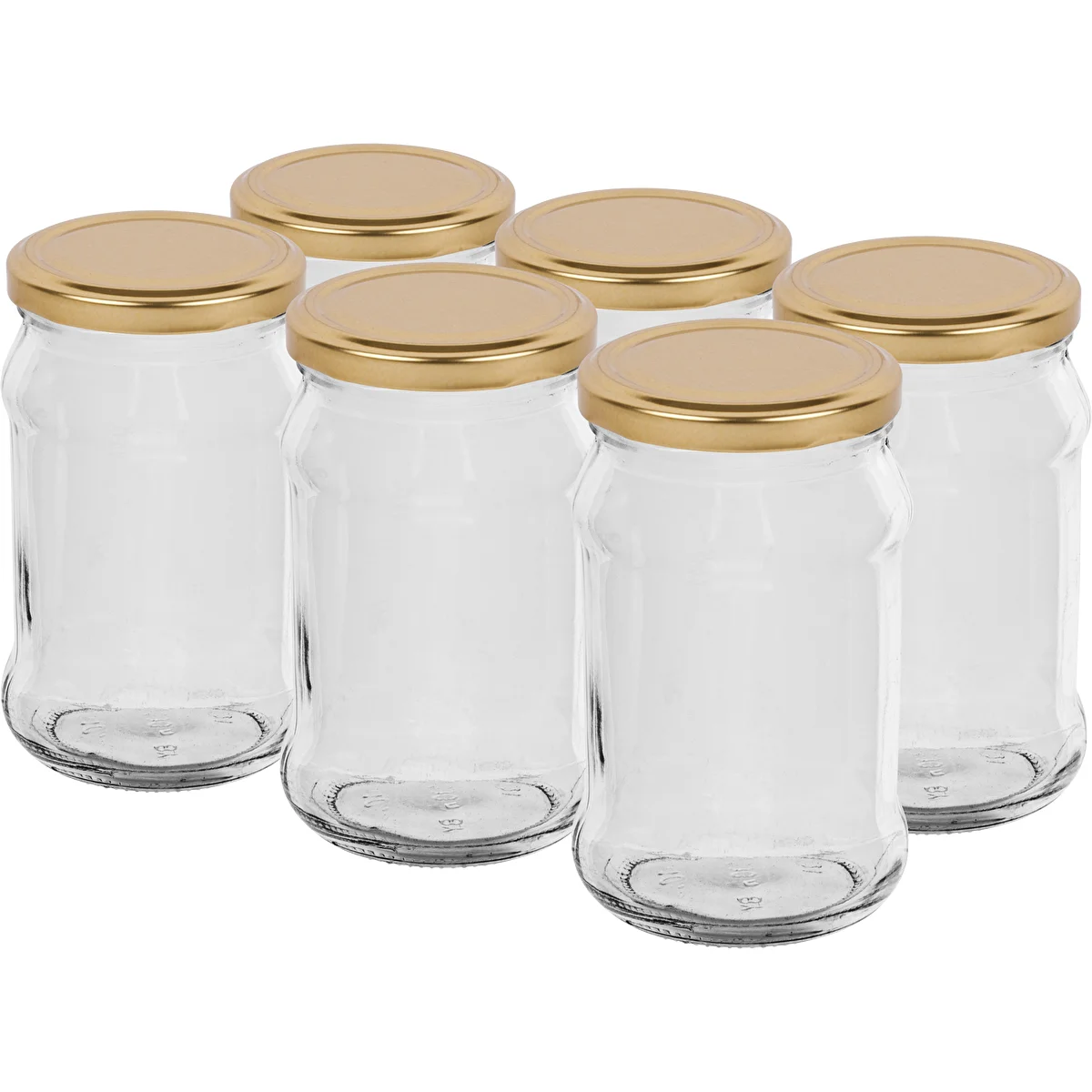TO-purk 300 ml kuldse keeratava kaanega fi 66 - 6 tk.
