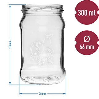 TO-purk 300ml puuviljagrafikaga ja kaanega fi66/4 - 6 tk. – photo 6