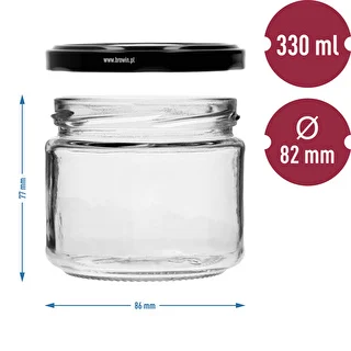 Madal 330 ml purk - musta twist-off-kaanega fi 82/6, 6 tk – photo 7