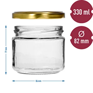 Madal 330 ml purk - kuldse kaanega, fi 82/6, 6 tk – photo 7