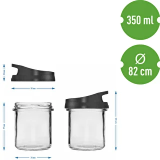 350 ml klaasanum, riputamiseks mõeldud keeratava kaanega – photo 5