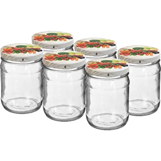 Twist-off purk 500 ml värvilise kaanega fi82/6 - 6 tk – photo 1