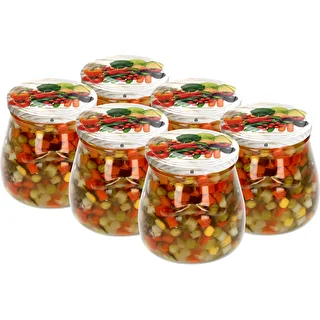Twist-off purk 500 ml "Tagurpidi Amfora" värvilise kaanega, fi 82/6, 6 tk. – photo 5