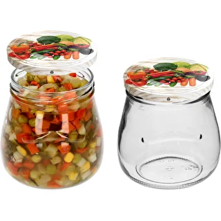 Twist-off purk 500 ml "Tagurpidi Amfora" värvilise kaanega, fi 82/6, 6 tk. – photo 6
