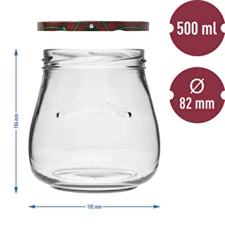 Twist-off purk 500 ml "Tagurpidi Amfora" värvilise kaanega, fi 82/6, 6 tk. – photo 10