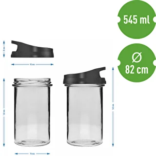 545 ml klaasanum, riputamiseks mõeldud keeratava kaanega – photo 5