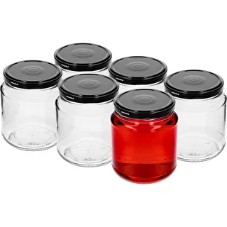 Twist-off purk „grubasek”, 580 ml, musta kaanega, fi 82/6, 6 tk – photo 2
